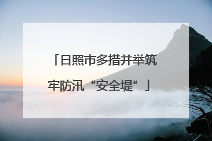 日照市多措并举筑牢防汛“安全堤”