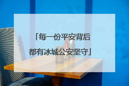 每一份平安背后 都有冰城公安坚守
