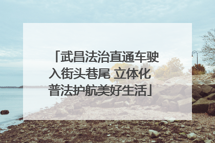 武昌法治直通车驶入街头巷尾 立体化普法护航美好生活