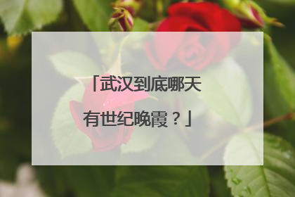 武汉到底哪天有世纪晚霞？