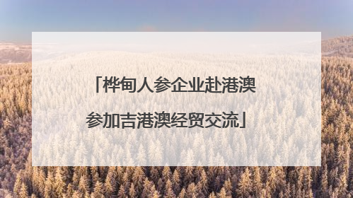 桦甸人参企业赴港澳参加吉港澳经贸交流