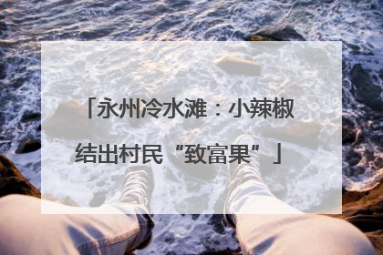 永州冷水滩：小辣椒结出村民“致富果”