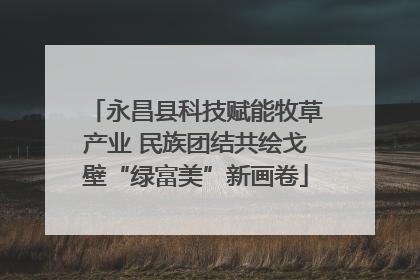 永昌县科技赋能牧草产业 民族团结共绘戈壁“绿富美”新画卷