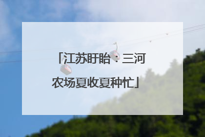 江苏盱眙：三河农场夏收夏种忙