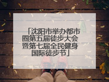 沈阳市举办都市圈第五届徒步大会暨第七届全民健身国际徒步节