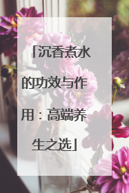 沉香煮水的功效与作用：高端养生之选