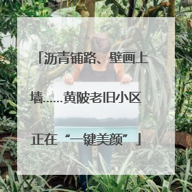 沥青铺路、壁画上墙……黄陂老旧小区正在“一键美颜”