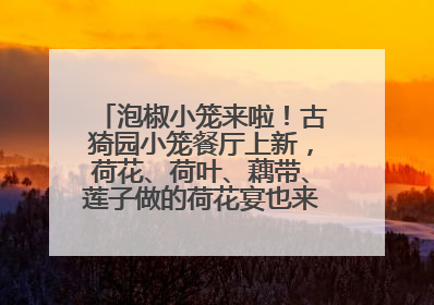 泡椒小笼来啦！古猗园小笼餐厅上新，荷花、荷叶、藕带、莲子做的荷花宴也来尝一下？