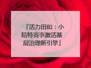 活力田和：小精特赛事激活基层治理新引擎