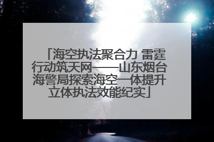 海空执法聚合力 雷霆行动筑天网——山东烟台海警局探索海空一体提升立体执法效能纪实