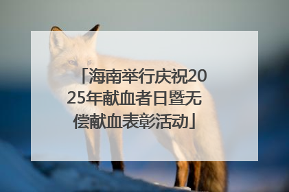 海南举行庆祝2025年献血者日暨无偿献血表彰活动