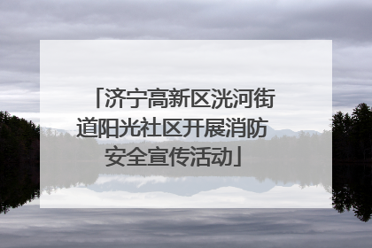 济宁高新区洸河街道阳光社区开展消防安全宣传活动