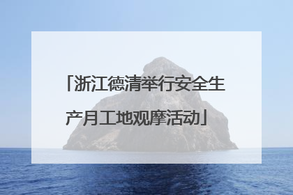 浙江德清举行安全生产月工地观摩活动