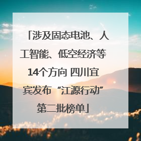 涉及固态电池、人工智能、低空经济等14个方向 四川宜宾发布“江源行动”第二批榜单