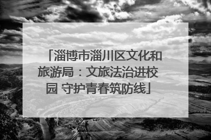 淄博市淄川区文化和旅游局：文旅法治进校园 守护青春筑防线