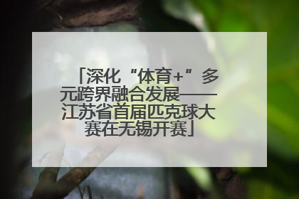深化“体育+”多元跨界融合发展——江苏省首届匹克球大赛在无锡开赛