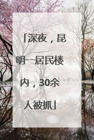 深夜，昆明一居民楼内，30余人被抓