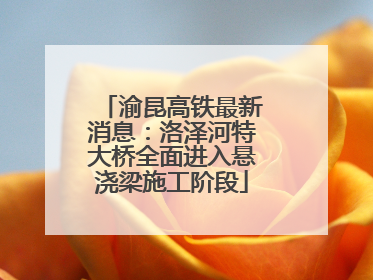 渝昆高铁最新消息：洛泽河特大桥全面进入悬浇梁施工阶段