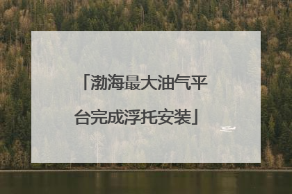 渤海最大油气平台完成浮托安装