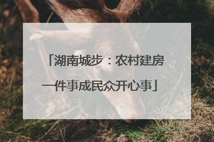 湖南城步：农村建房一件事成民众开心事