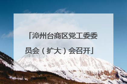 漳州台商区党工委委员会（扩大）会召开