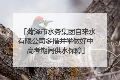 菏泽市水务集团自来水有限公司多措并举做好中高考期间供水保障