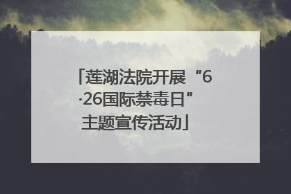 莲湖法院开展“6·26国际禁毒日”主题宣传活动