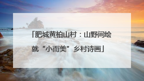 肥城黄柏山村：山野间绘就“小而美”乡村诗画