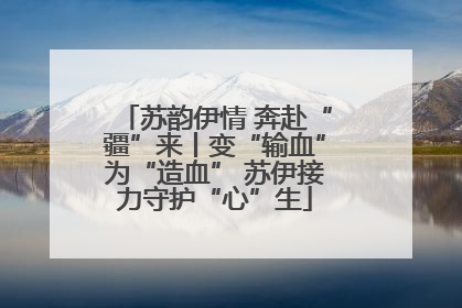 苏韵伊情 奔赴“疆”来丨变“输血”为“造血” 苏伊接力守护“心”生