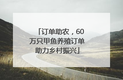订单助农，60万只甲鱼养殖订单助力乡村振兴