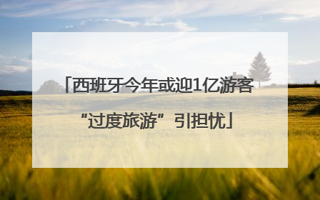西班牙今年或迎1亿游客 “过度旅游”引担忧