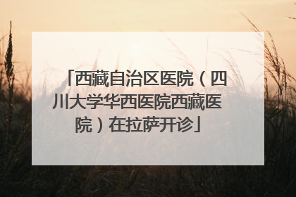 西藏自治区医院（四川大学华西医院西藏医院）在拉萨开诊