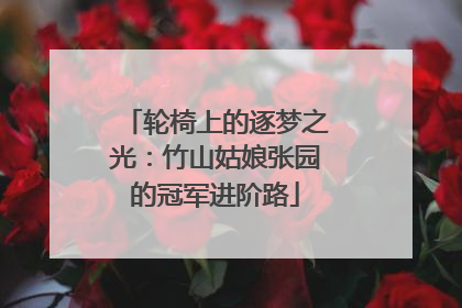 轮椅上的逐梦之光：竹山姑娘张园的冠军进阶路