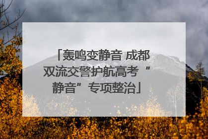 轰鸣变静音 成都双流交警护航高考“静音”专项整治