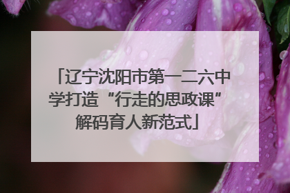 辽宁沈阳市第一二六中学打造“行走的思政课” 解码育人新范式