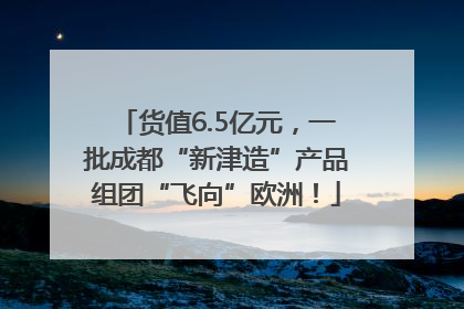 货值6.5亿元，一批成都“新津造”产品组团“飞向”欧洲！