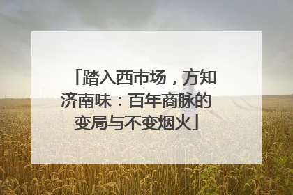 踏入西市场，方知济南味：百年商脉的变局与不变烟火
