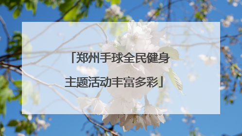 郑州手球全民健身主题活动丰富多彩
