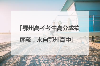 鄂州高考考生高分成绩屏蔽，来自鄂州高中