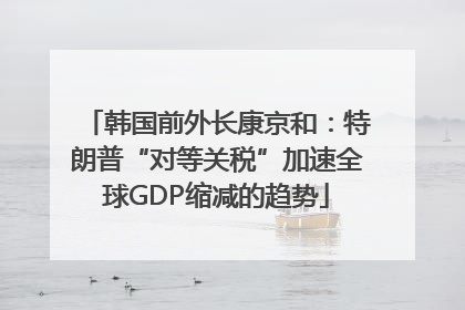 韩国前外长康京和：特朗普“对等关税”加速全球GDP缩减的趋势