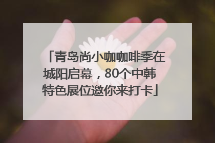 青岛尚小咖咖啡季在城阳启幕，80个中韩特色展位邀你来打卡