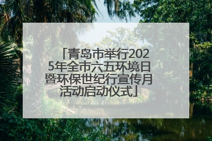 青岛市举行2025年全市六五环境日暨环保世纪行宣传月活动启动仪式