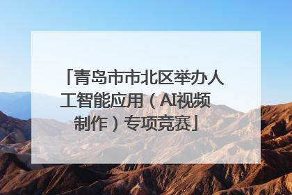 青岛市市北区举办人工智能应用（AI视频制作）专项竞赛