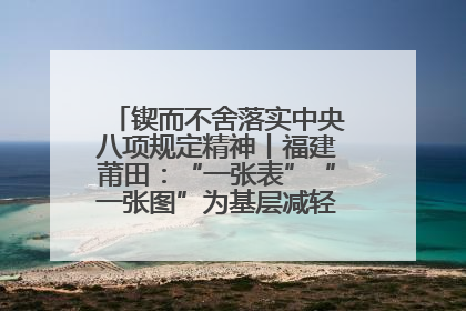 锲而不舍落实中央八项规定精神丨福建莆田：“一张表”“一张图”为基层减轻“数字负担”