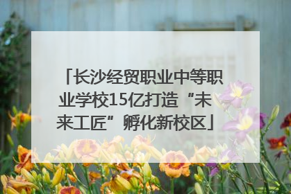 长沙经贸职业中等职业学校15亿打造“未来工匠”孵化新校区