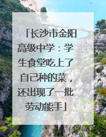 长沙市金阳高级中学：学生食堂吃上了自己种的菜，还出现了一批劳动能手