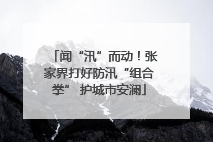 闻“汛”而动！张家界打好防汛“组合拳” 护城市安澜