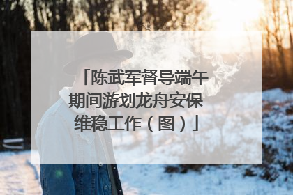 陈武军督导端午期间游划龙舟安保维稳工作（图）
