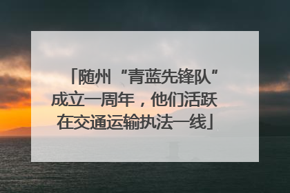 随州“青蓝先锋队”成立一周年，他们活跃在交通运输执法一线