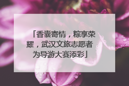 香囊寄情，粽享荣耀，武汉文旅志愿者为导游大赛添彩
